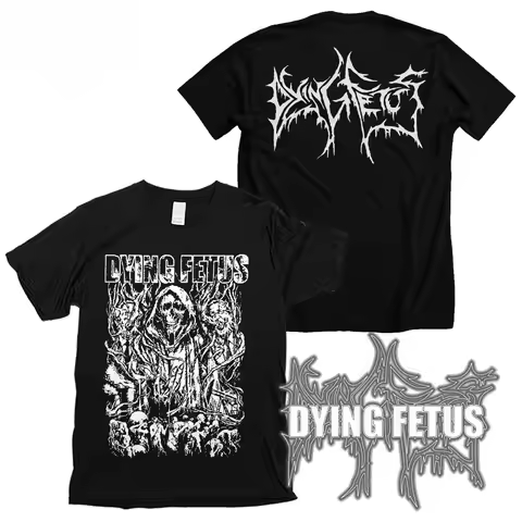 2025 Dying Fetus Metal Band CottonT-Shirt Men Fashion Street Trend Short Sleeve Comfortable Men's Cl