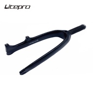 Litepro K3 PLUS Carbon Fiber Front Fork Modify 349 305 Disc Brake Wheel Rims Bicycle Fork Ultralight
