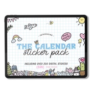 *(SW)*Calendar Digital Sticker,Kawaii Stickers, PNG Journal Notes Planners Stickers Goodnotes, Samsu