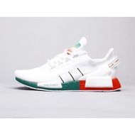 In stock ad NMD R1 V2 Mexico City white/black-bold green sport running shoes men woman casual sneakers shoes
