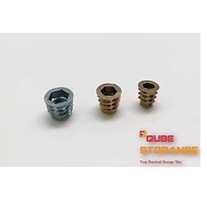 D Nut Wood Insert Interface Screws Hexagon Head Nuts Furniture Bolt Fastener Wood Insert Nut