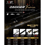 OXGN DAGGER FORCE CROSS X-PLUS OFFSHORE & LIGHT POPPING SPINNING Rod