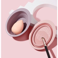 GECOMO G1039 Folding Makeup Brush Cleaner Pad Tools Scrub Sponge