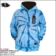 BISA COD-sweater tie dye syzlo /sweater washing pria/sweater tie dye biru spiral/sweater washing Spi