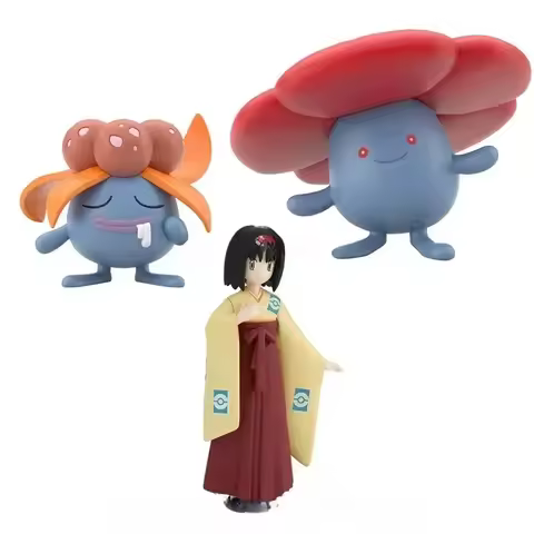 Bandai Original Shokugan POKEMON Scale World Erika Gloom Vileplume Anime Figures Toys for Kids Gift 