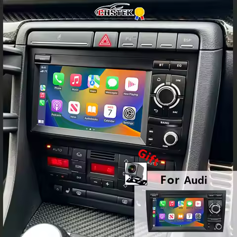 CHSTEK Android 14 Car Radio Carplay For Audi A4 B6 B7 S4 RS4 8E 8H 2002-2012 Seat Exeo GPS Multimedi