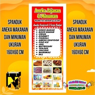 Spanduk Banner Jajanan serba 2000 frozen food / Banner makanan dan minuman Frozen food Bisa COD