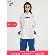 Benji Style Linen Benji Women Clothing Spring Autumn Summer Men's Cotton Linen Benji Practice Clothi