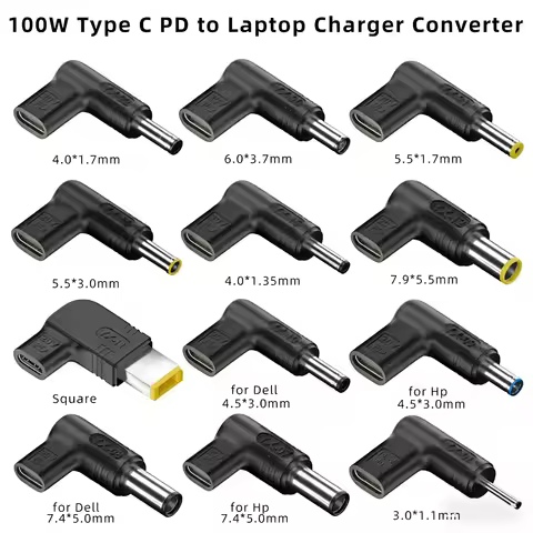 ​P​D 100W Type C to Universal Laptop Charger Converter for Asus Lenovo Hp Dell Acer Samsung USB C Fa