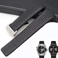 Soft Silicone Watch Bracelet For TAG HEUER GRAND CARRERA AQUARACER Wristband Men Watch Straps Rubber