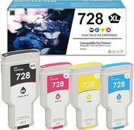 728xl Ink Cartridges Remanufactured 728 Ink Cartridges Set F9J68A F9K17A F9K16A F9K15A/Replacement f