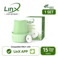 MicroTech LinX CGM Continuous Glucose Monitoring 24/7 Real Time Blood Glucose Monitor 1 Sensor + 1 T