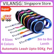 Retractable Heavy-Duty Dog Leash - 26ft/8m Automatic Extending Nylon Leash for Large Dogs