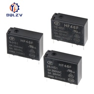 5PCS 5A 4Pin HF46F-5-HS1 HF46F-12-HS1 HF46F-24-HS1 Power Relay A Normally Open 5 V 12 V 24 V DC 5A 2