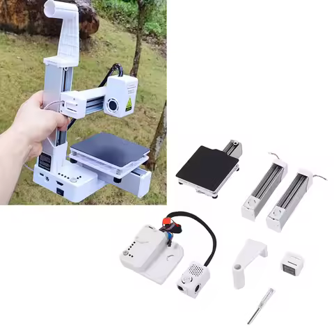Portable 3D Printer Mini Compact with Removable Build Plate for PLA TPU Filament 0.4mm Nozzle 100x10
