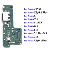 Type-C USB Charging Port For Nokia 6 7 plus 5.1 6.1 7.1 8.1 Plus X5 X6 X7 5.3 3.2 Dock Connector Fle