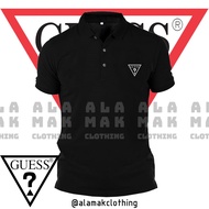 Hot Sale Guess shirt print shirt men's and women's lapel polo shirt T-shirt