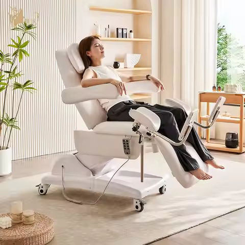 Electric Hydraulic Gynecology Exam Table With PU Leather Top Adjustable Medical Bed For Clinics And