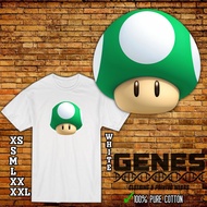 1 UP 1up green Mushroom Mario Logo Nintendo Super Mario Luigi Brothers Classic Arcade Game Unisex Sh