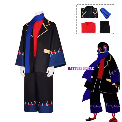 Anime Undertale Error Sans Cosplay Costume Adult Men's Game Set Scarf Halloween Party Uniform Clothi