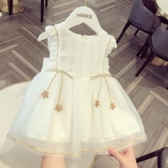 Baby Girl Gauze Pettiskirt Seasonal Dress Girl Birthday Banquet Dress One Year Old Princess Dress 3.