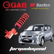 (PERODUA MYVI 1.3/1.5) GAB HE Series Adjustable Absorber High Low Bodyshift GAB Suspension Coilover