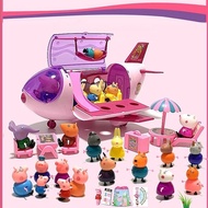 Piggy Page Cartoon Passenger Plane Family Toys Children's Plane Puzzle Splice Full Set Family Toys