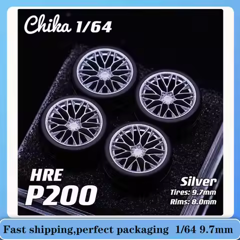 1/64 Chika HRE P200 9.7/10.5mm Modified Wheel Hub Metal resin wheels rubber tires Suitable for 1:64