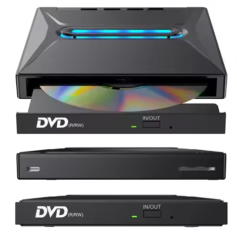Blu Ray Burner, External CD DVD Burner,CD ROM Burner, CD/DVD+/-RW Drive SD Card Reader, DVD Player H