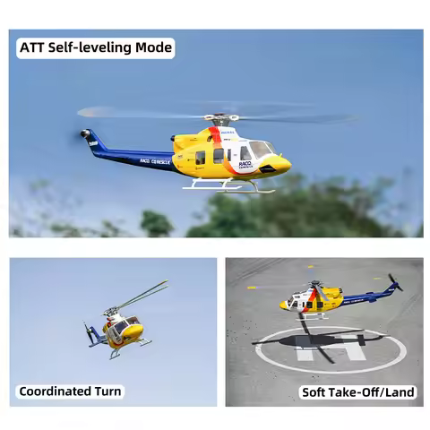 FLYWING Bell 412 scale Helicopter 1:16 6CH helicopter Brushless Motor bell412 rc helicopter 470 size