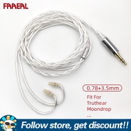 Faaeal cáp tai nghe dây nâng cấp Tai nghe Litz 5n-occ Dây thay thế tai nghe hai chân qdc/0.78mm dây