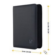 4 POCKET ZIPPER TOPLOADER BINDER BLACK