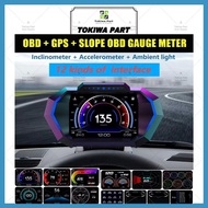 Version Terbaru Akira P24 GPS Car OBD OBD2 Meter Digital Scanner Speedometer  Car Gauge Digital disp