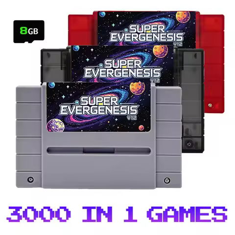 New 3000 in 1 SFC OS.V12 Game Card Multicartridge With 8GB TF Card For US SNES Video Game Console Ga