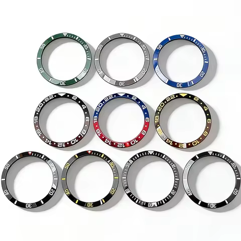 37mm-31.5mm Inclined Watch Bezel Insert Aluminum Ceramic Dot Pearl For Tudor Black Bay SUB GMT SEA V