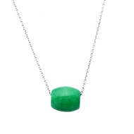 TA9 TAKA Jewellery Jade Pendant with Chain 9K