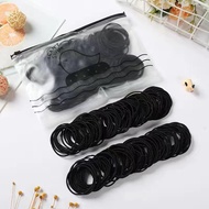 Elastic Black Hair Band, 100 Korean Version Colorful Hair Band Hair Band, Rubber Band, Rubber Band H
