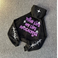 JDMCLOTHING - Zipper Hoodie Boxy Apocalypse Double Head Zipper Screen Printing Foaming + Reflective 