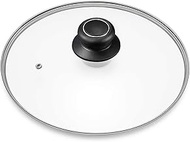 8 Inch Glass Lid for Frying Pan, Fry Pan Lid, Skillet Lid, Pan Lid with Handle Coated, Fits Lodge 8 