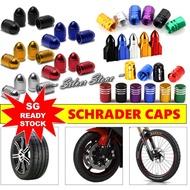 [SG READY STOCK] Aluminium Schrader Caps Air Valve Bicycle Valve cover Car Road Bike PMD E-scooter e
