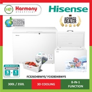 (FREE DELIVERY KLANG VALLEY ) HISENSE 300L Chest Freezer FC326D4BWYS Penyejuk Beku 冷藏柜