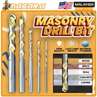 Nasara Masonry Wall Impact Drill Bit Metal Concrete Twist Drill Bit ( 5mm - 16mm ) / Mata Bor Tebuk 
