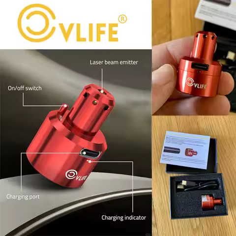 CVLIFE Rechargeable Green/Red Laser Bore Sight for Multiple Calibers Professional Boresighter with M