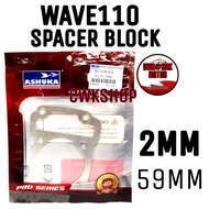 ASHUKA SPACER WAVE110 DASH110 ALLOY GASKET 2MM 3MM 4MM 5MM SPACER ASHUKA