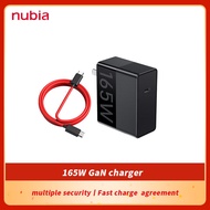 Nubia 165W Gan Power Charger 165W Quick Charger Power Adapter with 6A/9A Date Cable
