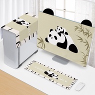 Cartoon Computer Dust Cover Three-piece Set Cute Desktop Monitor Keyboard Dust Cloth 19 inch 22 inch