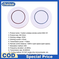 Chaisai 6V 433Mhz Wireless Remote Control 1 Button Round Remote Control Switch Feel Free To Paste EV