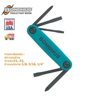 ชุดไขควง แบบพับ Gorilla Grip BONDHUS 12547