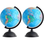 Juvale World Globe for Kids - 8-Inch, Multicolor with Plastic Stand - Educational Desk Globe with Wo