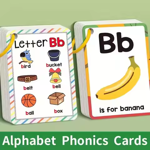 Alphabet Phonics Flash Cards for Toddlers Kids - English Letter Learning Educational Toys Preschool 